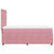 Vidaxl Box spring postelja z vzmetnico roza 100x200 cm žamet