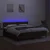 Vidaxl Box spring postelja z vzmetnico LED temno rjava 160x200cm blago