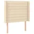 Vidaxl vidaXL Vzglavje postelje s krilci, kremne barve, 93x16x118/128 cm, blago