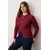 Trendyol Curve Ženska bluza Tbbaw26Af00078, Bordo