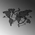Wallity Zidna dekoracija World Map 2 - v2, 74 x 49 cm, Crna