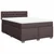 Vidaxl Box spring postelja z vzmetnico temno rjava 160x200 cm blago