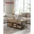 Songmics Kavniška mizica 60x120x48-62 cm rjava