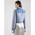 GUESS Prehodna jakna ELSIE modra/moder denim/svetlo modra/bela