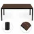 Northix Vrtna miza Polywood za 8 oseb, 180x90 cm, rjava