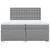 vidaXL Box spring postelja z vzmetnico svetlo siva 200x200 cm blago