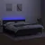 shumee Box spring postelja z vzmetnico LED črna 160x200 cm blago