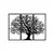 Wallity Zidna dekoracija Monumental Tree - 308, 69 x 98 cm, Crna