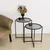 Hanah Home Set pomoćnih stočića S412F, 2 komada, Crni