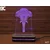 Black Cut 3D Lampa Slon, Svetloplava