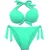 EONAR večbarvne dvodelne push-up kopalke - Navy Modra, M