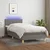 Vidaxl Box spring postelja z vzmetnico LED temno siva 100x200 cm blago