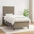 Vidaxl Box spring postelja z vzmetnico taupe 90x190 cm blago