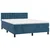 Vidaxl Box spring postelja z vzmetnico temno modra 140x200 cm žamet