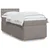 Vidaxl Box spring postelja z vzmetnico taupe 90x200 cm blago