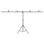 Stalak za pozadinu u obliku slova T crni 201x60x(70-200) cm
