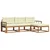 Set vanjskih sofa 4 kom. Prirodna i krem