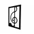 Dekorativna slika Treble Black White u okviru od MDF-a