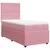 Vidaxl Box spring postelja z vzmetnico roza 90x190 cm žamet