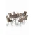 Lena - Anthracite, Chrome, Cappuccino AnthraciteChromeCappuccino Dining Table & Chairs Set (7 Pieces)