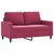 3-dijelni set sofa s jastucima crvena boja vina baršunasti