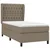 Vidaxl Box spring postelja z vzmetnico taupe 100x200 cm blago