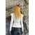 Trend Alacati Stili Ženska bluza dugih rukava ALC-X10906, Okrugli izrez, Bela