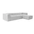 Atelier del Sofa Ugaona garnitura Fora 296x66x185cm Siva