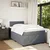 Vidaxl Box spring postelja z vzmetnico temno siva 120x200 cm žamet