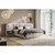 Esposa BOXSPRING POSTELJA 160 cm x 200 cm , tekstil siva