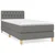 Vidaxl Box spring postelja z vzmetnico temno siva 80x200 cm blago
