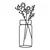 Opviq Zidna dekoracija Flower 5, 58x61 cm, 1.5 mm, Crna