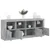 Komoda s LED svjetlima siva boja betona 163x37x67 cm