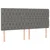Vidaxl Box spring postelja z vzmetnico LED temno siva 200x200 cm blago