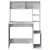 Radni stol s policama siva boja betona 100x45x140 cm drveni