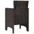 Vidaxl Vrtni Stol z blazino 2 szt. Rjava 53 x 49 x 85 cm Polipropilen