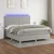 Vidaxl Box spring postelja z vzmetnico LED sv. siva 180x200 cm blago
