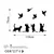 Wallity Zidna dekoracija Birds Playing With Cats, 79x110 cm, 1.5 mm, Crna