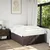 Vidaxl Box spring postelja z vzmetnico temno rjav 120x200 cm blago