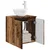 Umivaonik s policom Staro drvo 49,5 x 41 x 64,5 cm