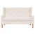 2-dijelni set sofa od tkanine krem bijeli