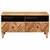 vidaXL Klubska miza Rjava 80 x 54 x 40 cm Masiven les manga