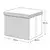 Autronic Tabure Stool with storage space, green corduroy fabric (TAB-471 GRN6)