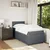 VIDAXL Box spring postelja z vzmetnico temno siv 90x190 cm žamet