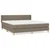 Greatstore Box spring postelja z vzmetnico taupe 180x200 cm blago