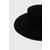 Volnen klobuk AllSaints črna barva