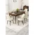 Hanah Home trpezarijski set Rax, sto na razvlačenje i 6 stolica, ploča u dekoru drveta Baroque, krem tkanina Babyface