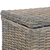 vidaXL Kutija za pohranu 120 cm ratan kubu i masivno drvo manga siva