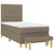Vidaxl Box spring postelja z vzmetnico taupe 90x200 cm blago