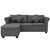 vidaXL Sofa u Obliku Slova L Tkanina 200x140x73 cm Tamno Siva